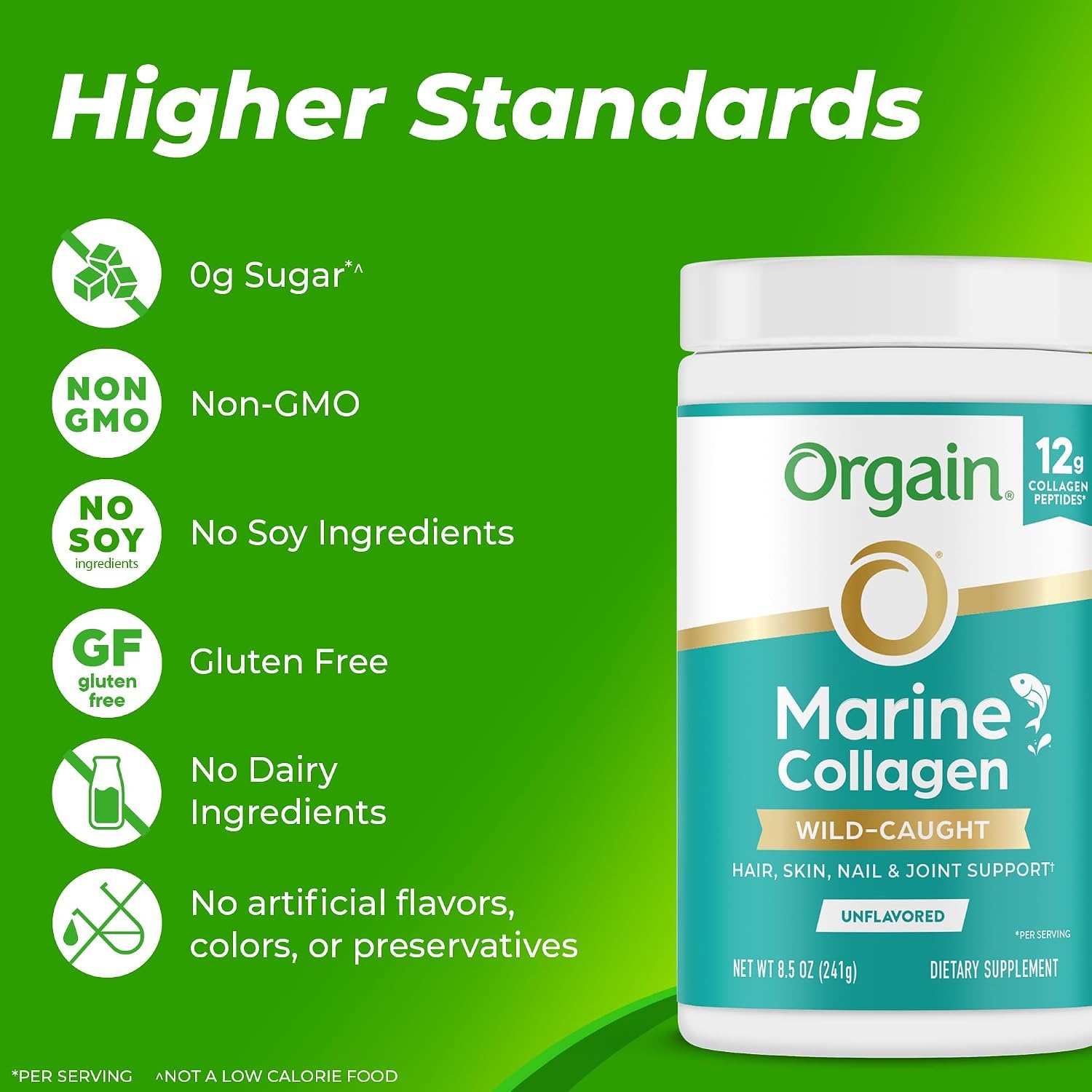 image:imageOrgain 12g WildCaught Marine Collagen Peptides Powder Unflavored 85oz85 Ounce Pack of 1