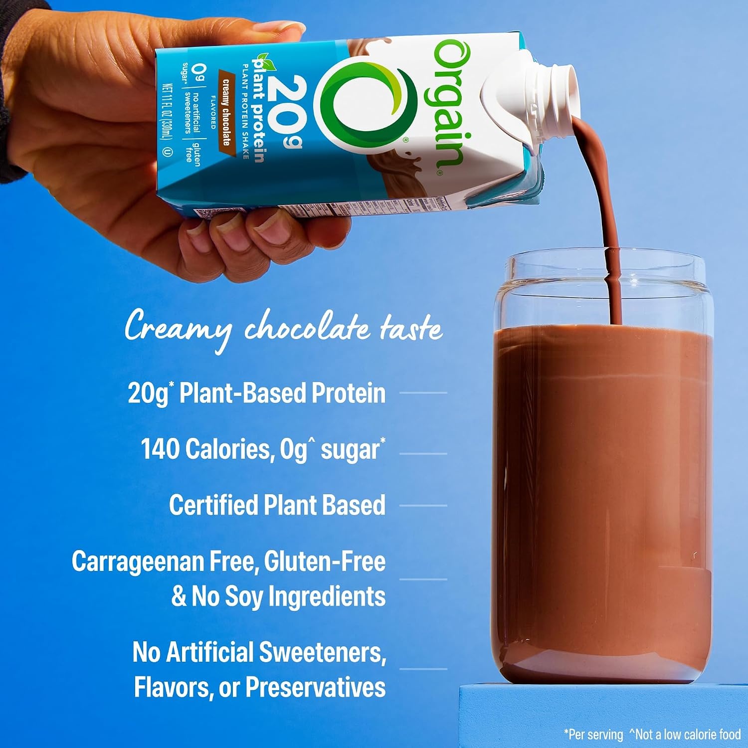 image:imageOrgain 20g Vegan Protein Shake 50 Superfoods Chocolate 11 oz 12pkPlant Protein
