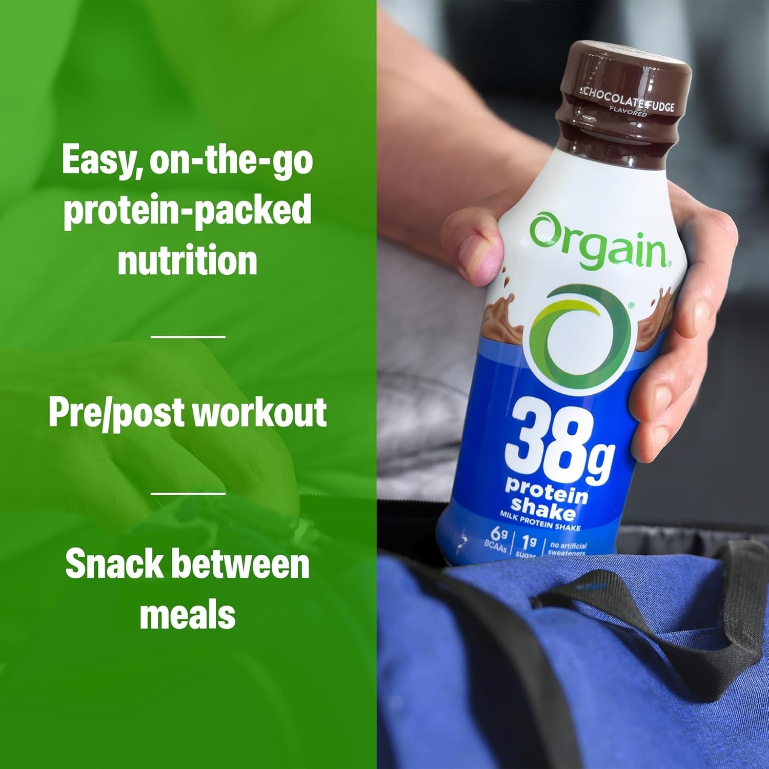 image:imageOrgain 30g High Protein Dairy Shake 5g BCAAs Caf Latte 11 oz 12pkChocolate Fudge