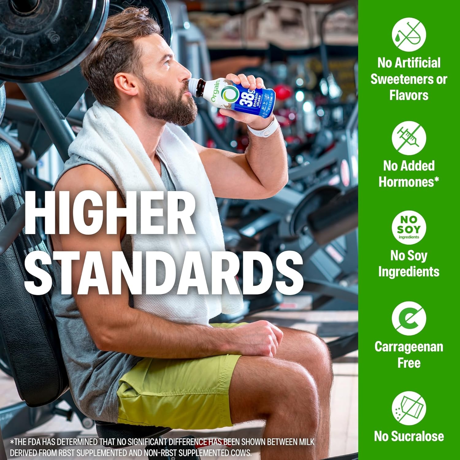 image:imageOrgain 30g High Protein Dairy Shake 5g BCAAs Caf Latte 11 oz 12pkChocolate Fudge