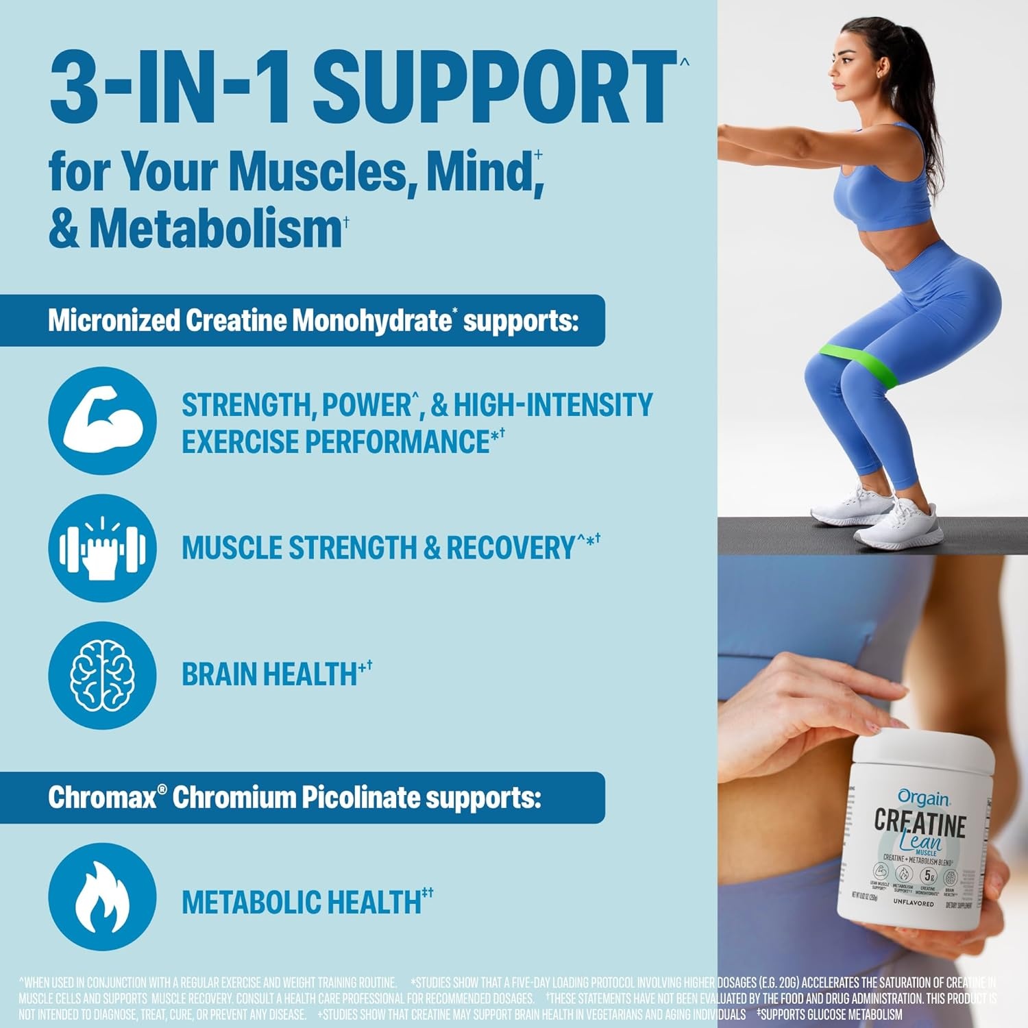 image:imageOrgain 5g Creatine Monohydrate Lean Muscle Powder Unflavored 882oz882 Ounce Pack of 1