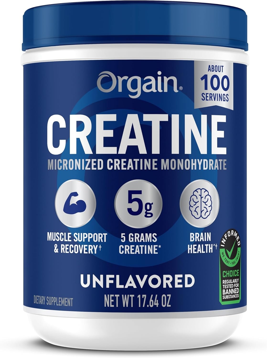 image:imageOrgain 5g Creatine Monohydrate Micronized Powder Unflavored 30 SticksPowder