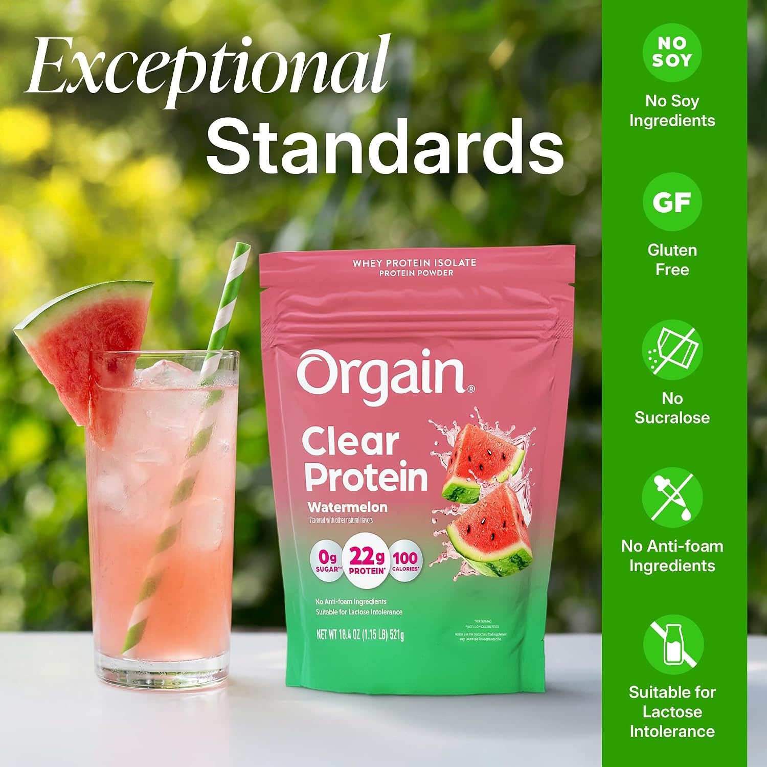 image:imageOrgain Clear Whey Isolate 22g Protein Powder Tropical Punch 18 ServingsWatermelon
