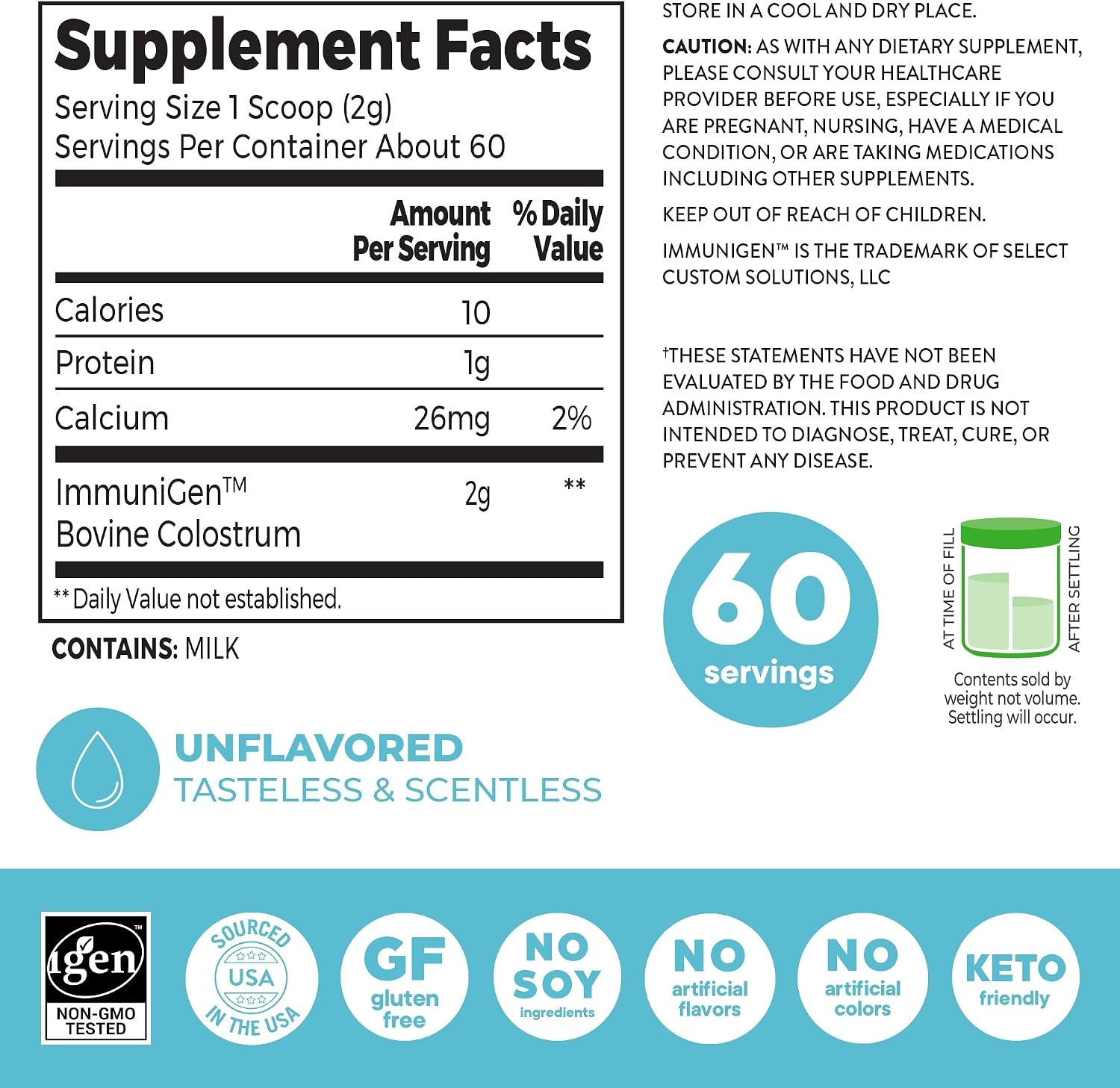 image:imageOrgain Colostrum Powder Gut amp Immune Support Unflavored 60 Servings42 Ounce