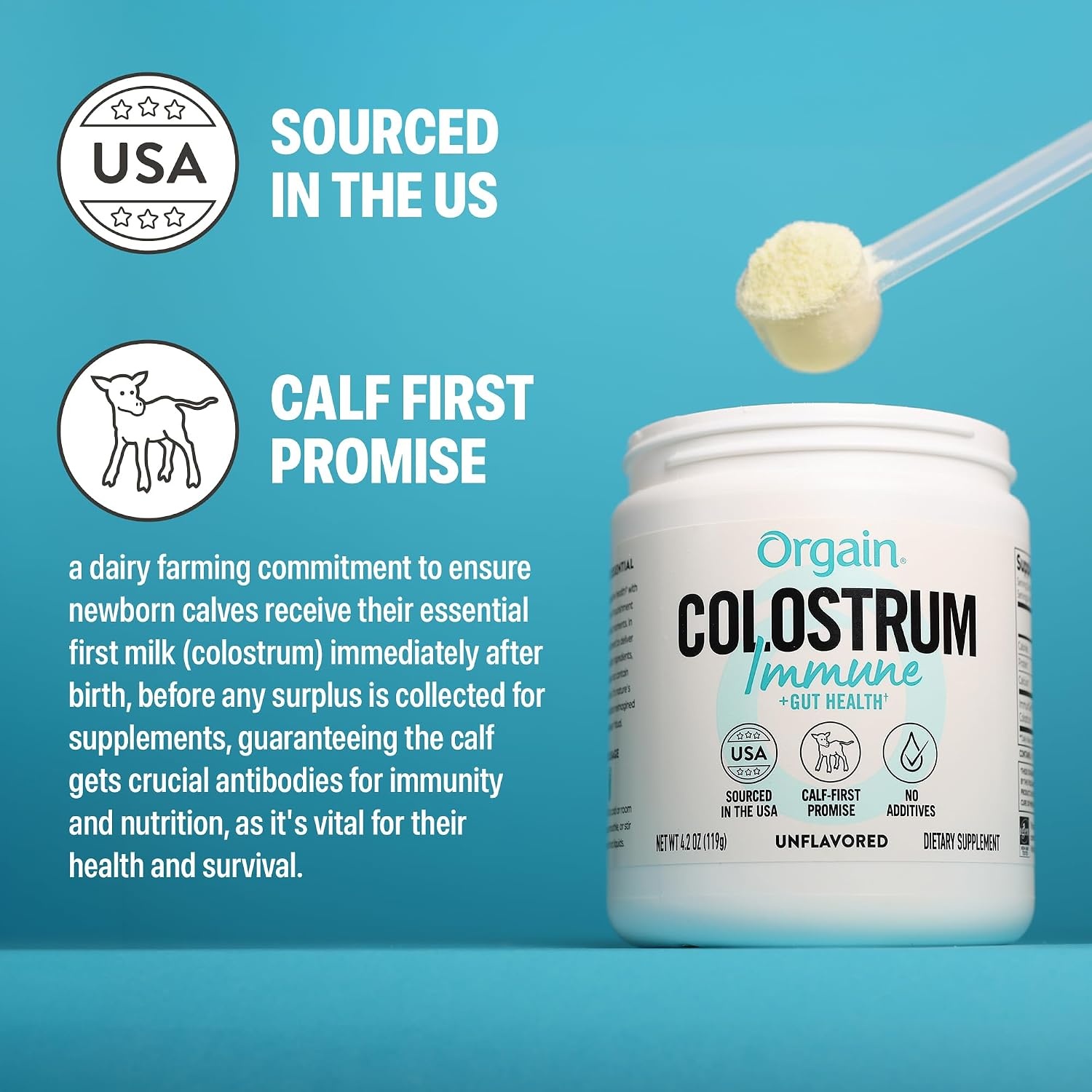 image:imageOrgain Colostrum Powder Gut amp Immune Support Unflavored 60 Servings42 Ounce