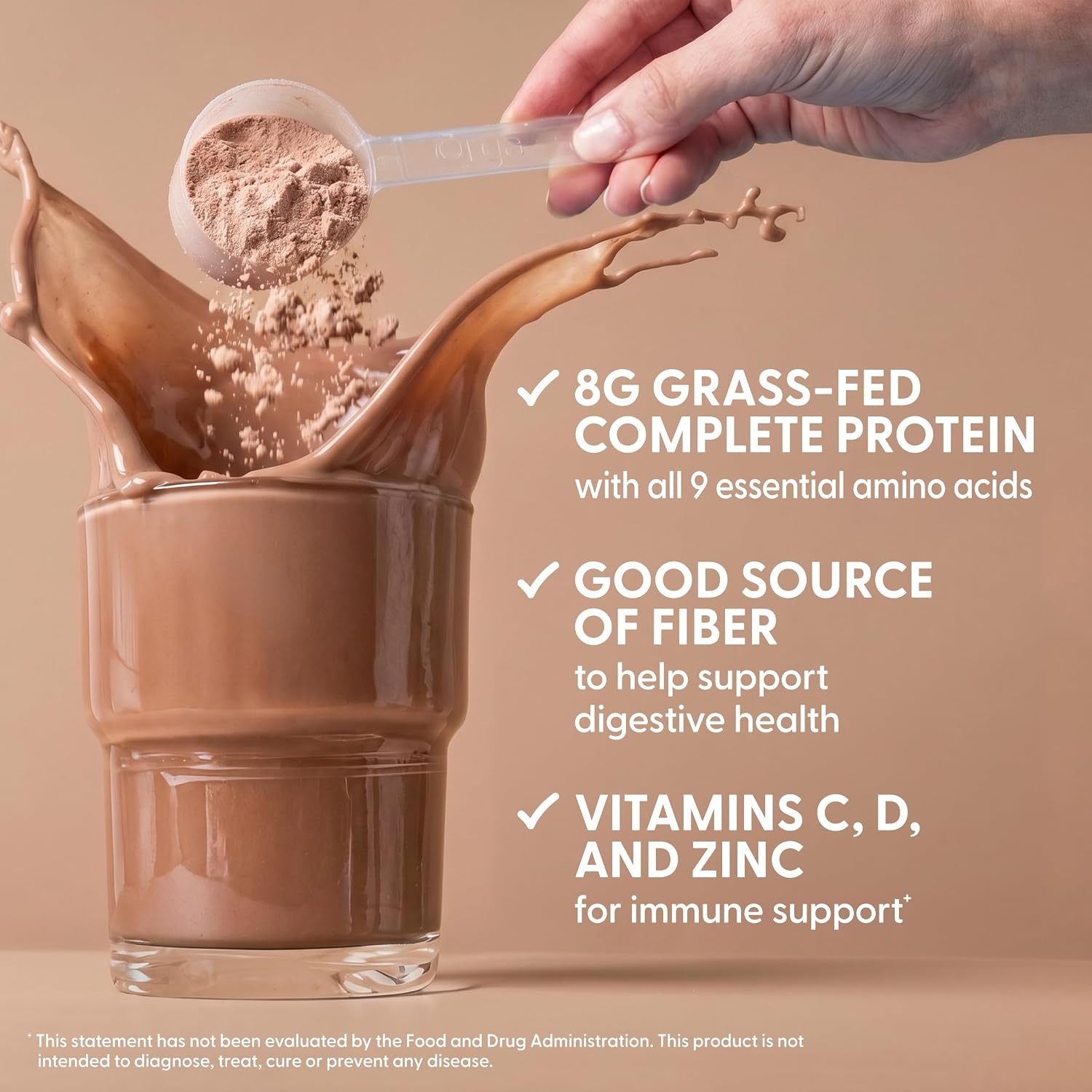 image:imageOrgain Kids 8g GrassFed Dairy Protein Powder Chocolate Brownie 1lbChocolate Brownie