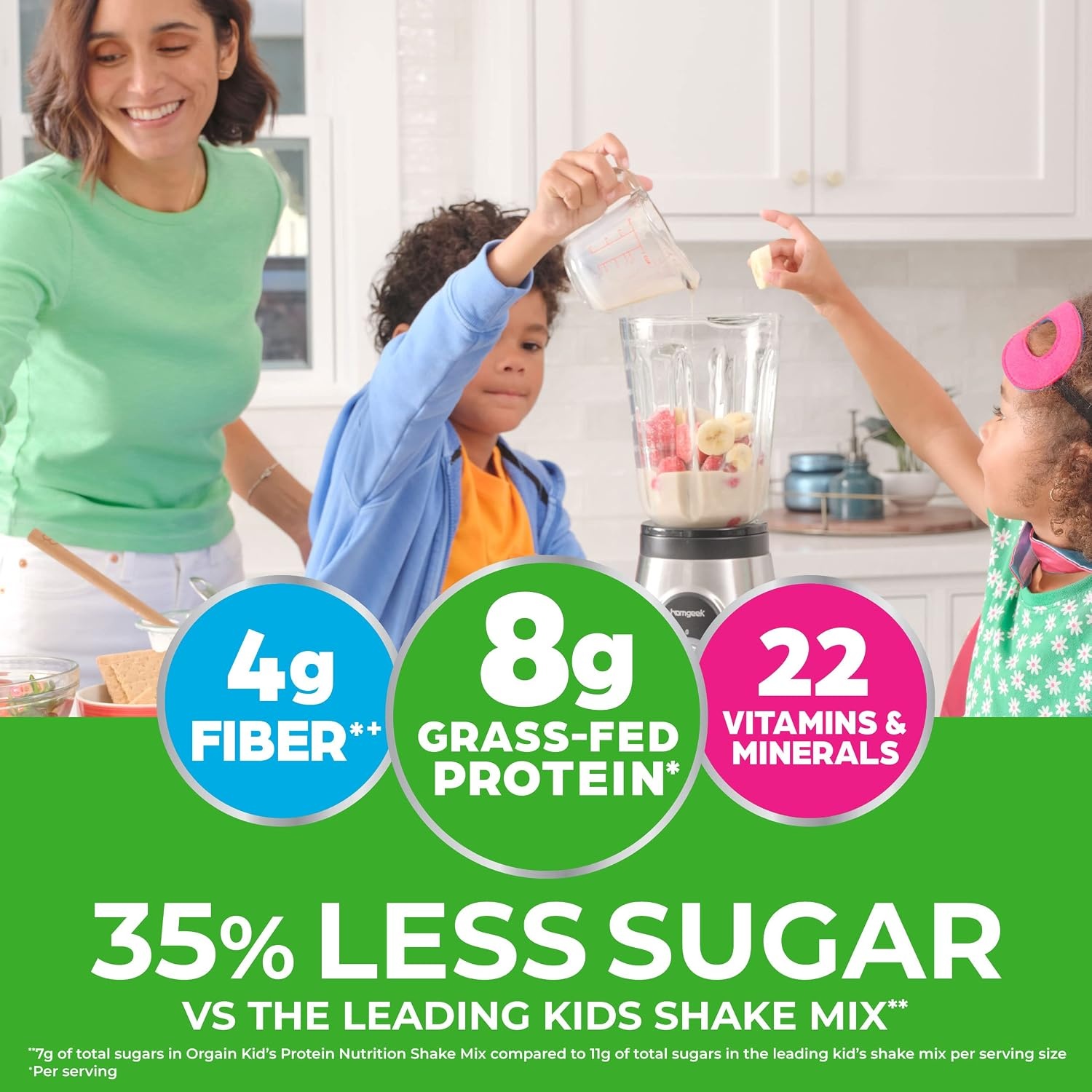 image:imageOrgain Kids 8g GrassFed Dairy Protein Powder Chocolate Brownie 1lbVanilla
