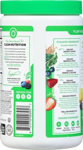 image:imageOrgain Organic Greens Powder 50 Superfoods Probiotics Berry 062 lbOriginal