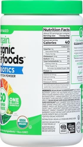 image:imageOrgain Organic Greens Powder 50 Superfoods Probiotics Berry 062 lbOriginal