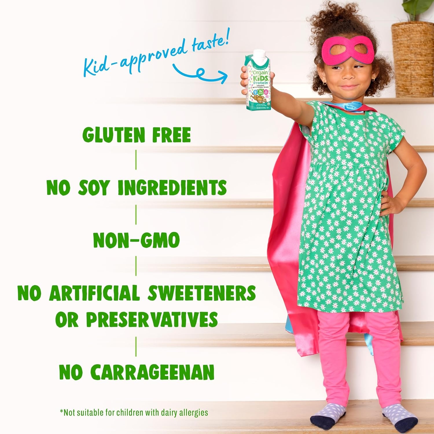 image:imageOrgain Organic Kids Dairy 8g Protein Shake Fruity Cereal 825 oz 12pkFruity Cereal