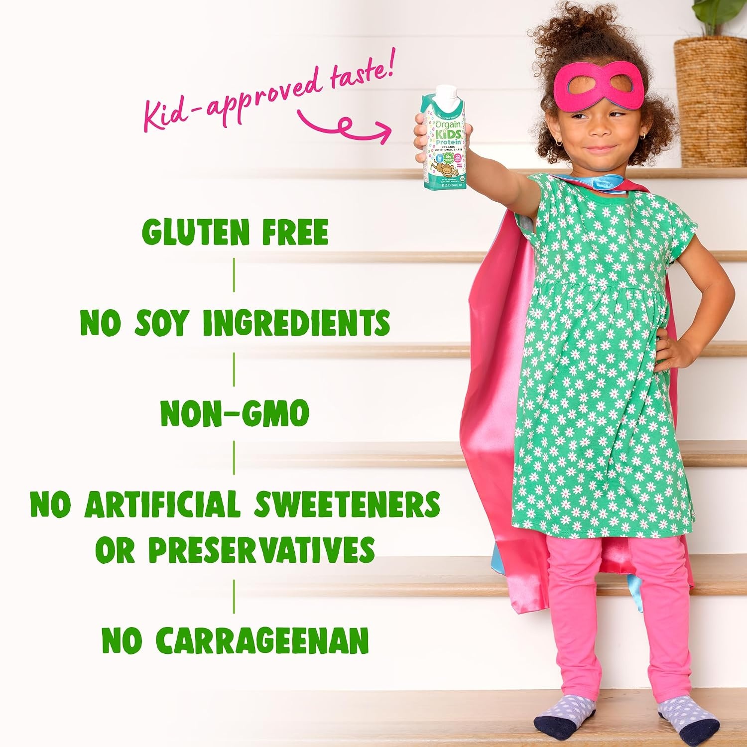 image:imageOrgain Organic Kids Dairy 8g Protein Shake Fruity Cereal 825 oz 12pkFruity Cereal