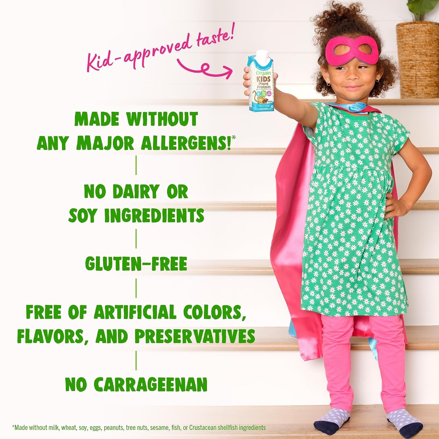 image:imageOrgain Organic Kids Nutritional Vegan Protein Shakes Chocolate Healthy Kids Snacks 8g Plant Protein 23 Vitamins amp Minerals 3g Fiber No Dairy amp Soy NonGMO 8 Fl Oz 12 Pack Packaging May VaryChocolate