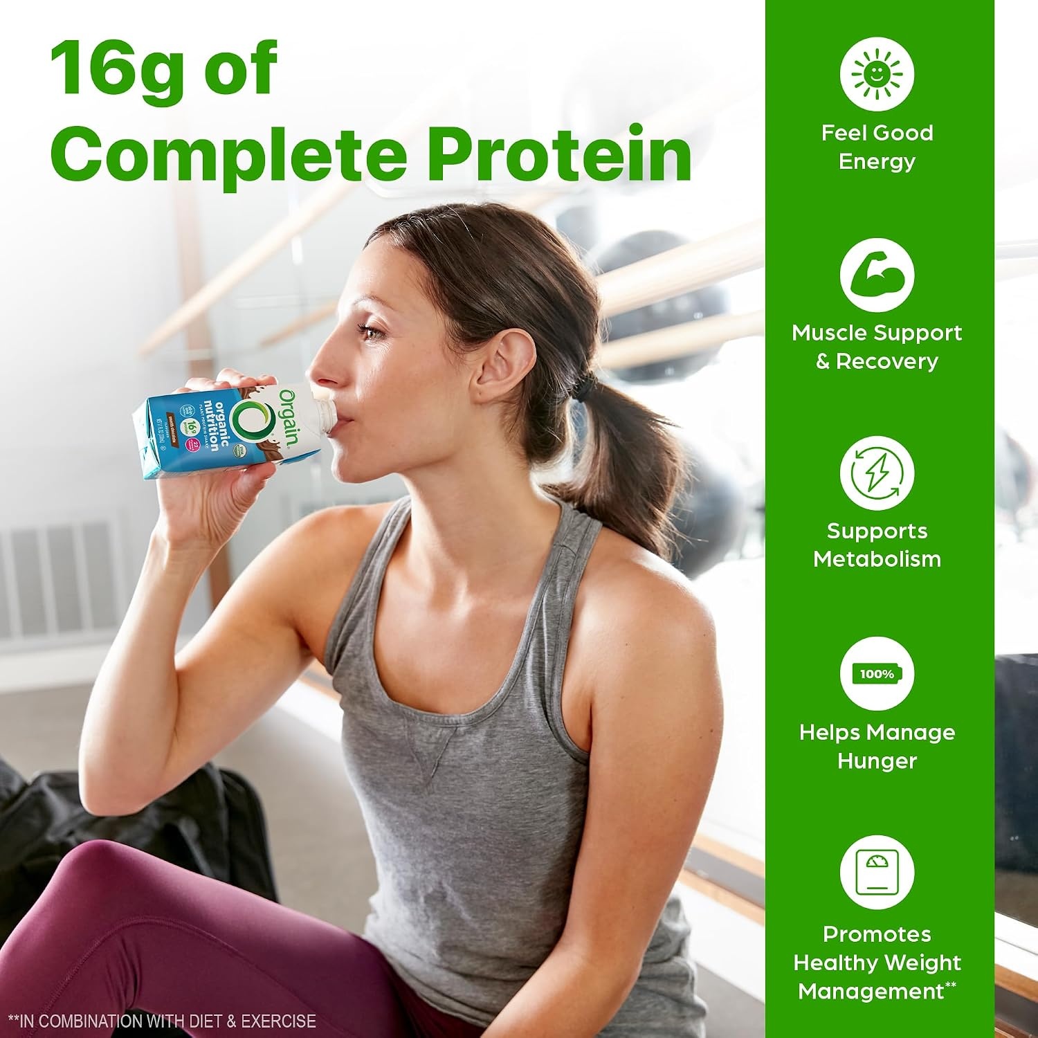image:imageOrgain Organic Nutritional Vegan 16g Protein Shake Chocolate 11 oz 12pkChocolate