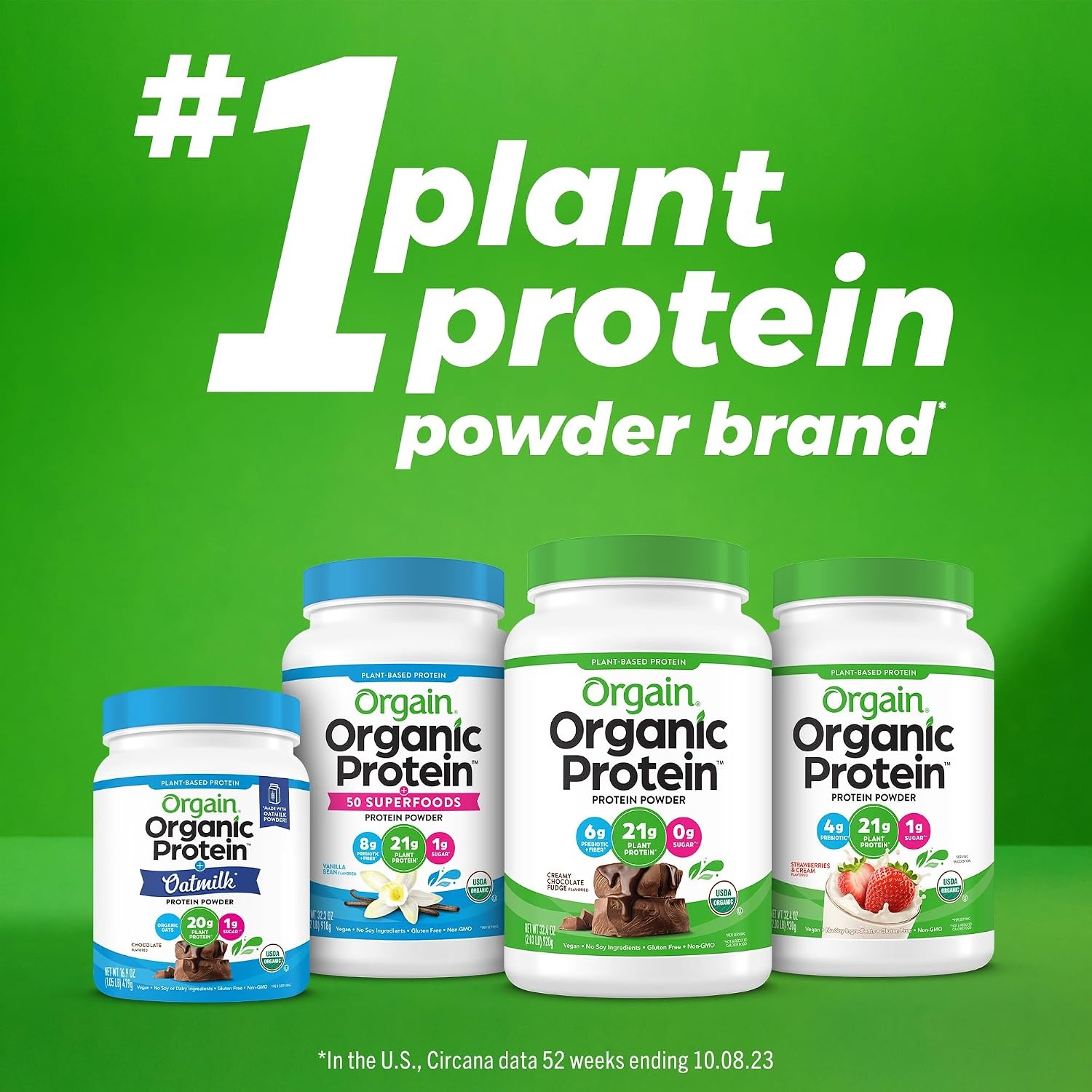 image:imageOrgain Organic Vegan 21g Protein Powder Birthday Cake 102 lbChocolate Vanilla Bundle