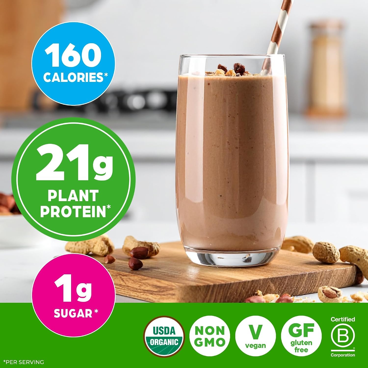 image:imageOrgain Organic Vegan 21g Protein Powder Birthday Cake 102 lbChocolate Peanut Butter