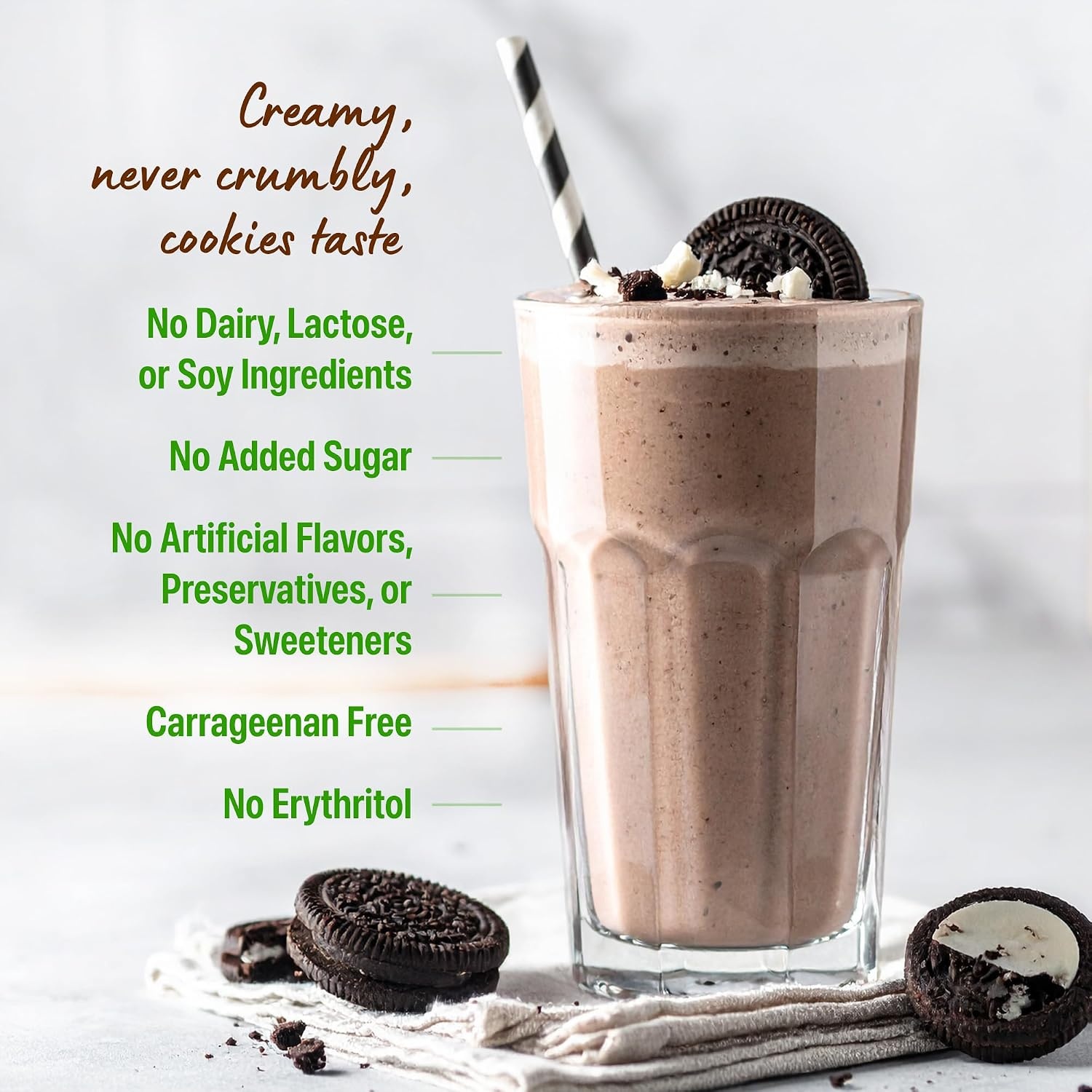image:imageOrgain Organic Vegan 21g Protein Powder Birthday Cake 102 lbCookies Cream
