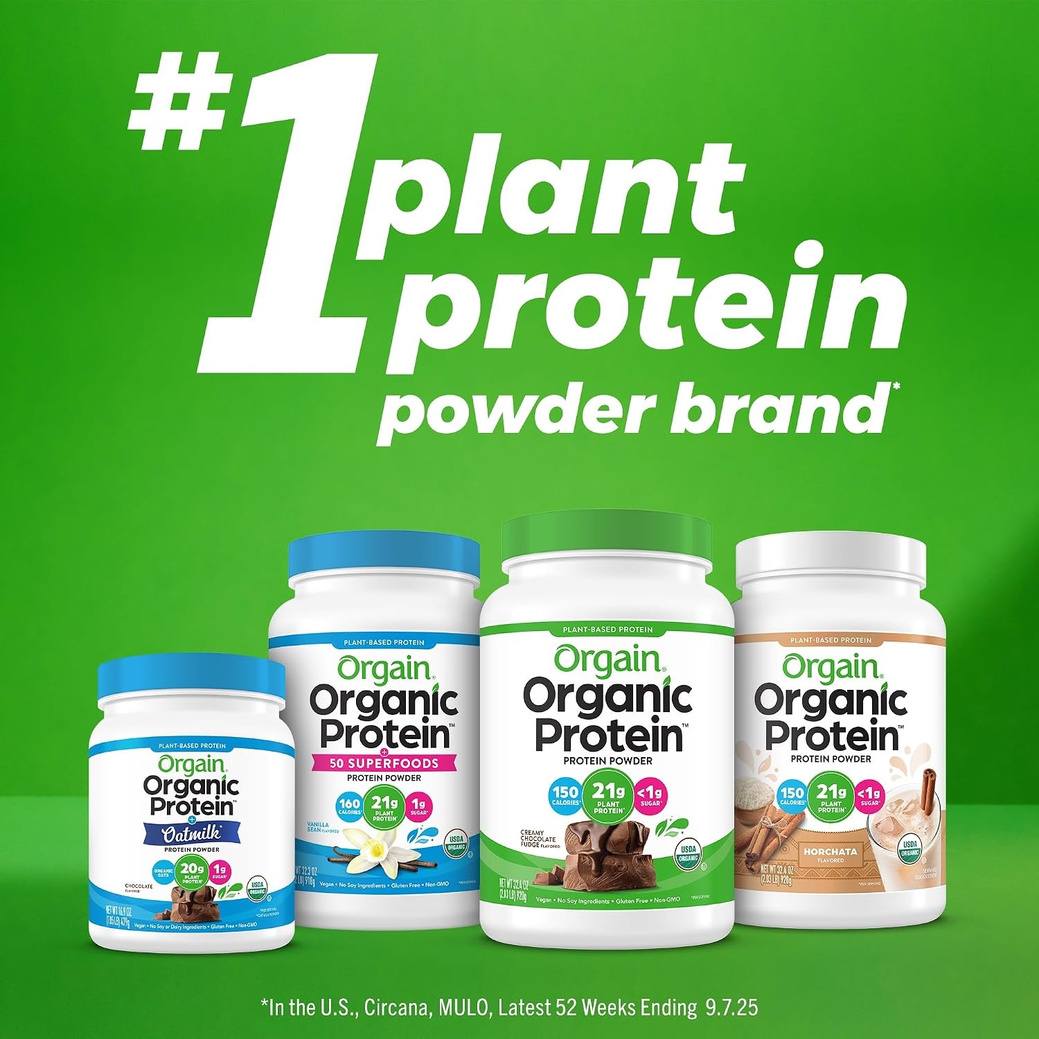 image:imageOrgain Organic Vegan 21g Protein Powder Birthday Cake 102 lbHorchata