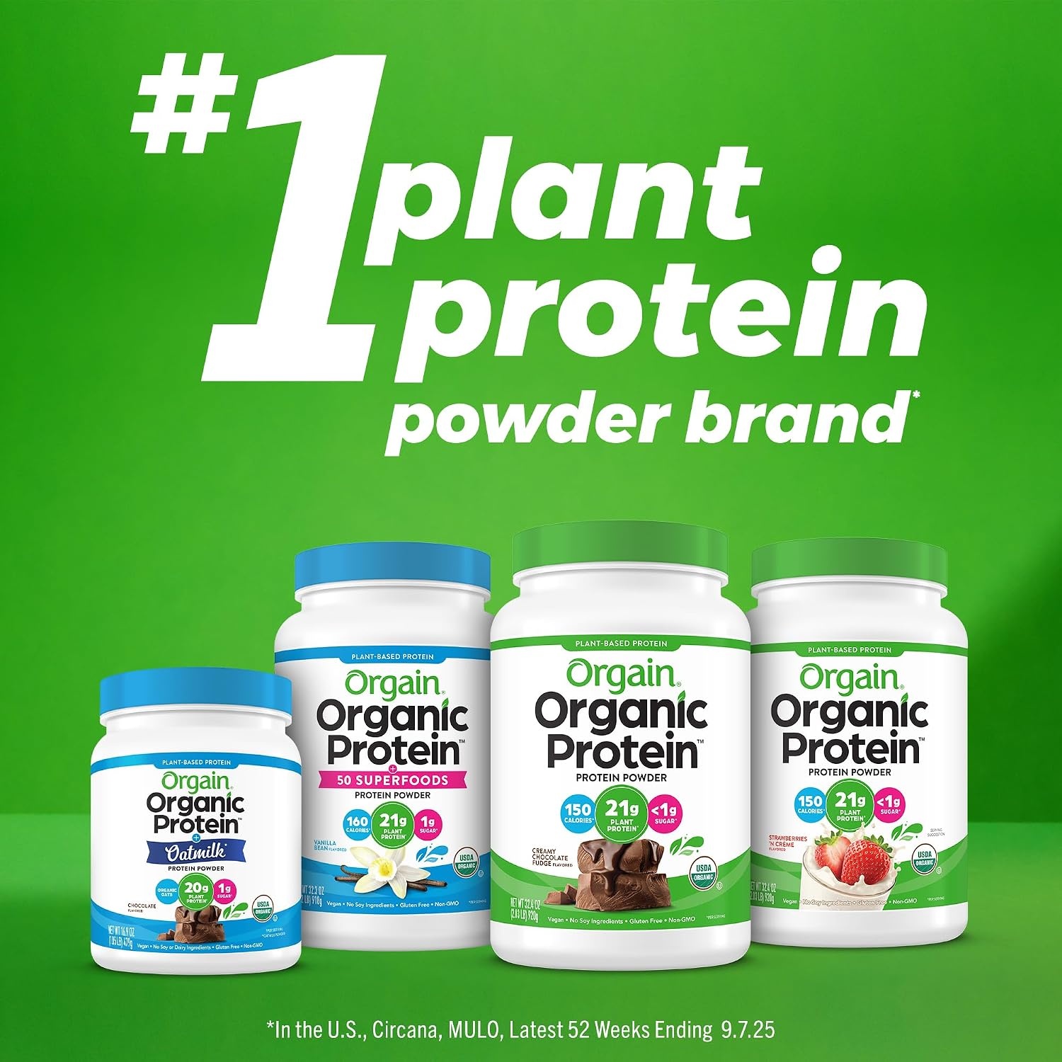 image:imageOrgain Organic Vegan 21g Protein Powder Birthday Cake 102 lbNatural Unsweetened