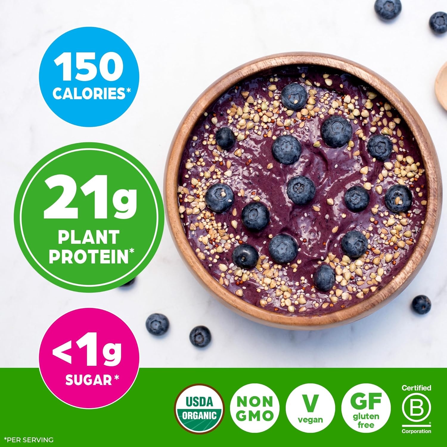 image:imageOrgain Organic Vegan 21g Protein Powder Birthday Cake 102 lbVanilla