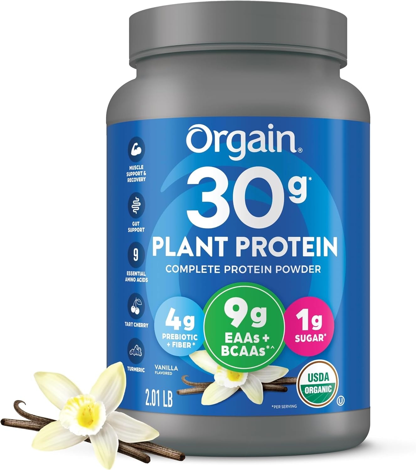 image:imageOrgain Organic Vegan 30g High Protein Powder Vanilla 201 lbVanilla
