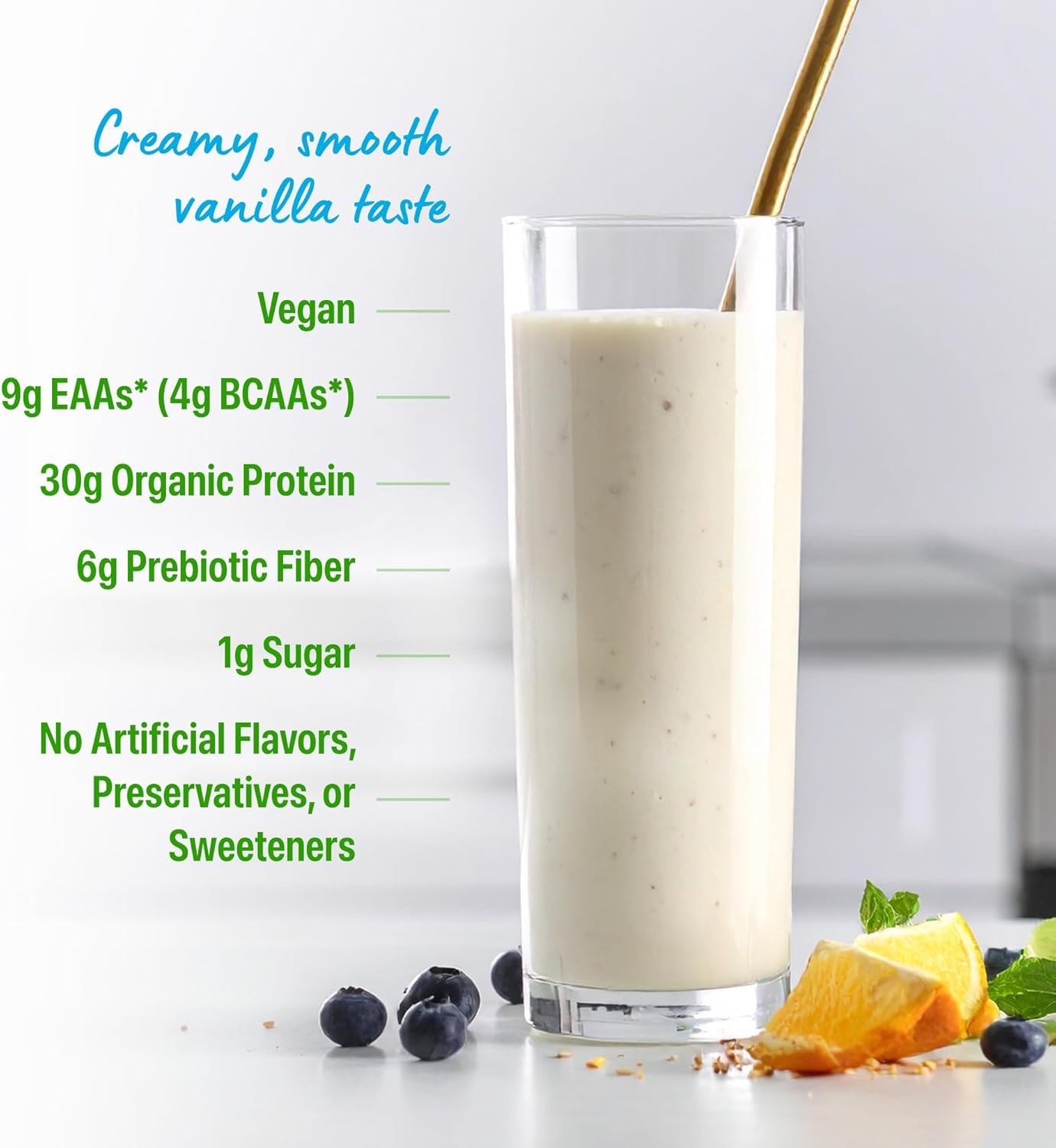 image:imageOrgain Organic Vegan 30g High Protein Powder Vanilla 201 lbVanilla