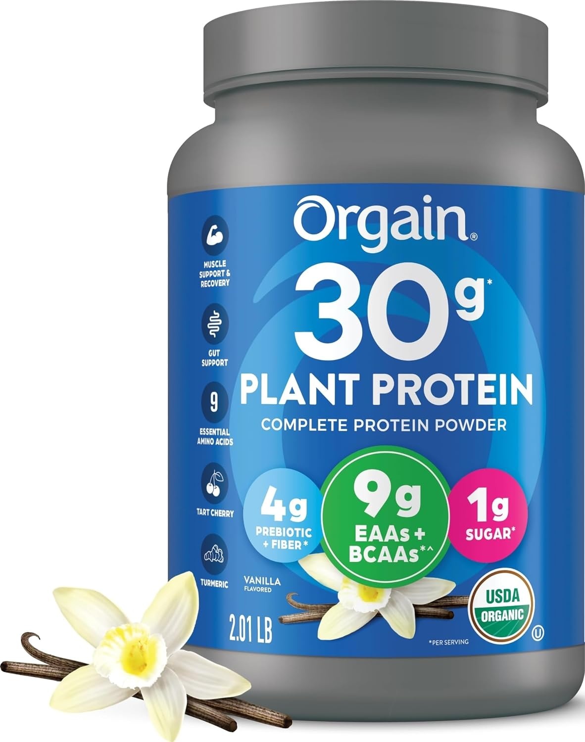 image:imageOrgain Organic Vegan 30g High Protein Powder Vanilla 201 lbVanilla