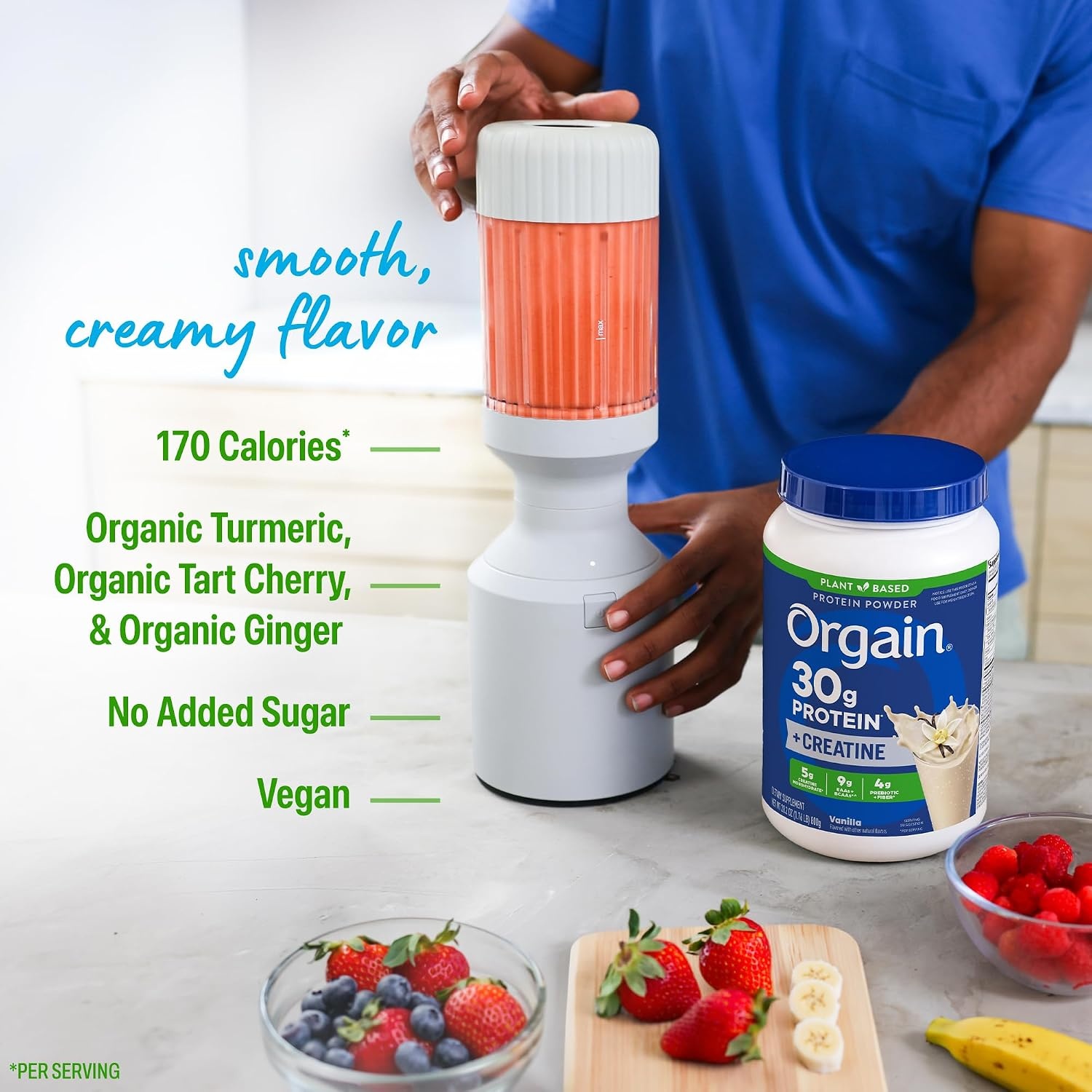 image:imageOrgain Organic Vegan 30g High Protein Powder Vanilla 201 lbVanilla