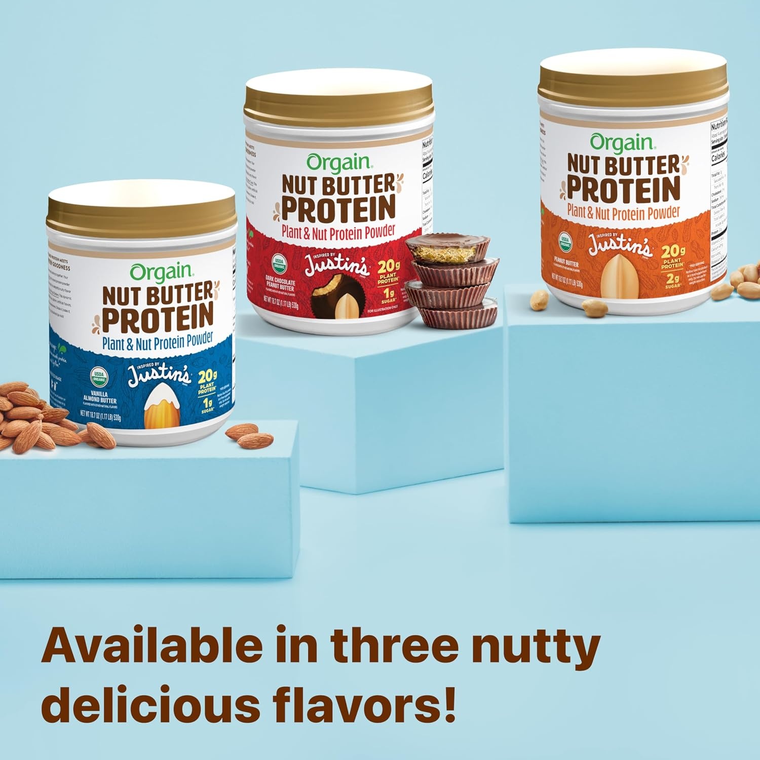 image:imageOrgain X Justins 20g Protein Powder Peanut Butter 117lbPeanut Butter