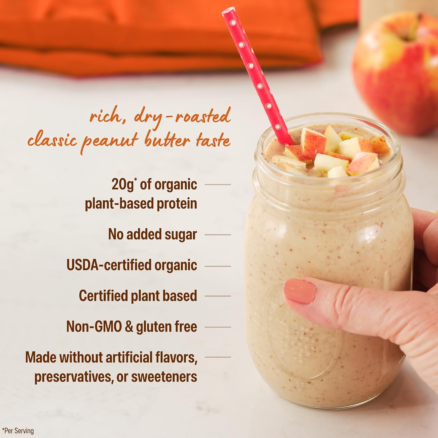 image:imageOrgain X Justins 20g Protein Powder Peanut Butter 117lbPeanut Butter