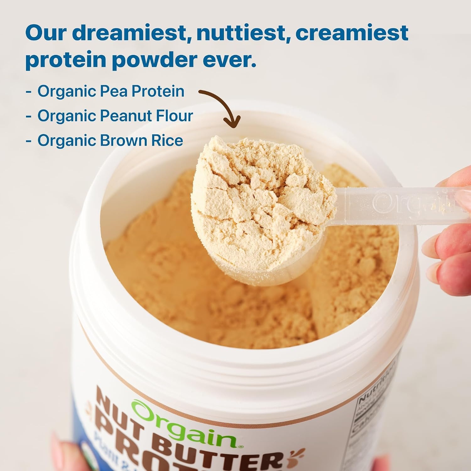 image:imageOrgain X Justins 20g Protein Powder Peanut Butter 117lbVanilla Almond Butter