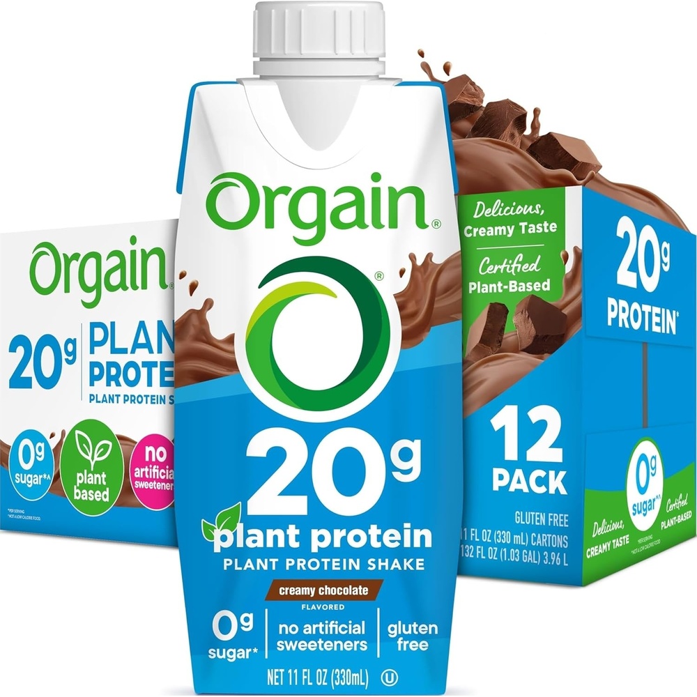 image:imageOrgain 20g Vegan Protein Shake 50 Superfoods Chocolate 11 oz 12pkPlant Protein