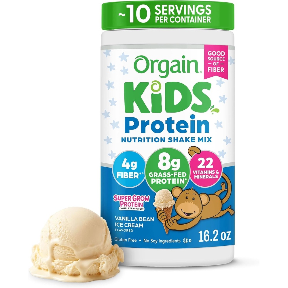 image:imageOrgain Kids 8g GrassFed Dairy Protein Powder Chocolate Brownie 1lbVanilla