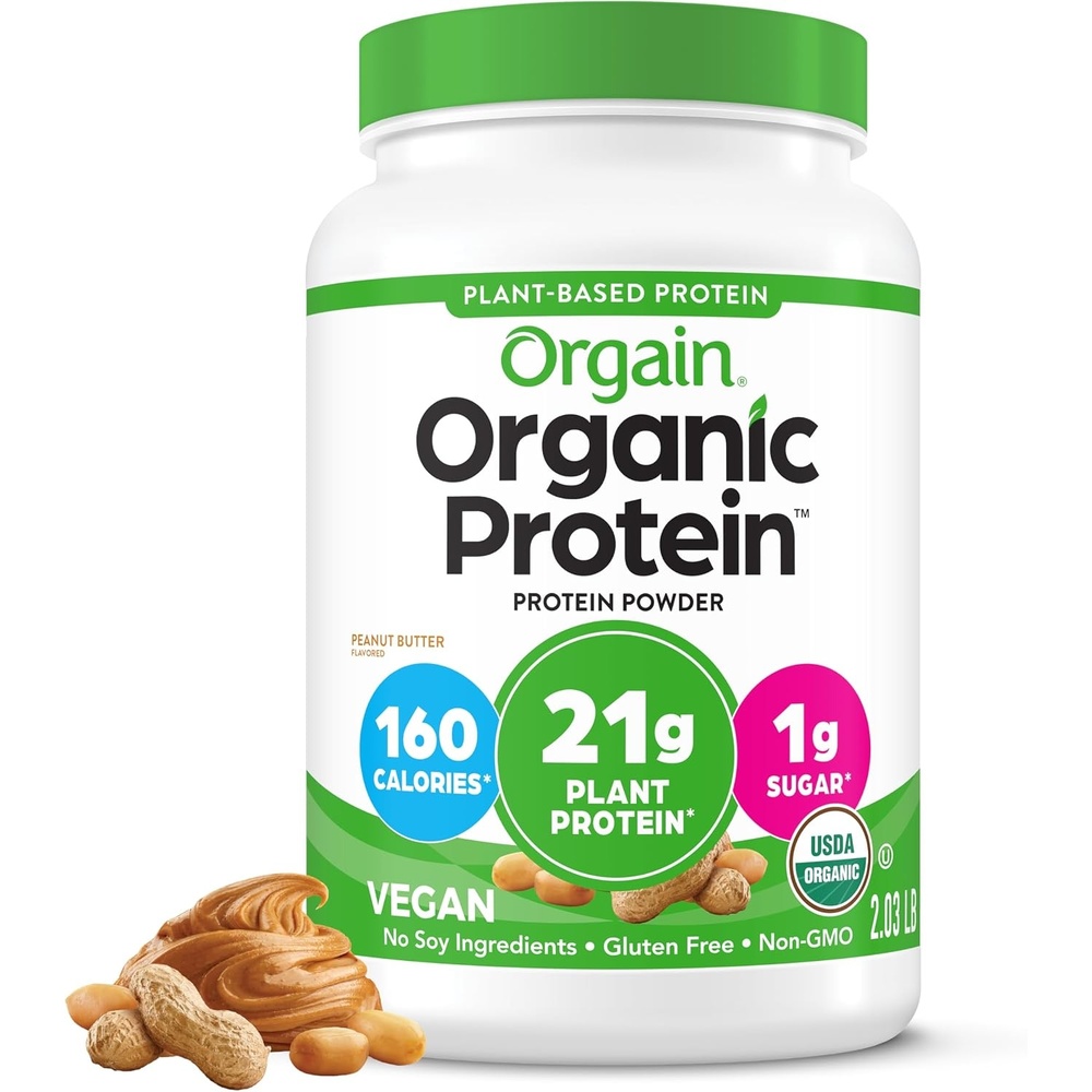 image:imageOrgain Organic Vegan 21g Protein Powder Birthday Cake 102 lbPeanut Butter