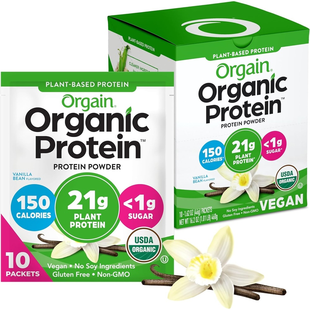 image:imageOrgain Organic Vegan 21g Protein Powder Birthday Cake 102 lbVanilla