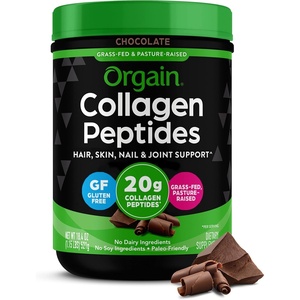Orgain Hydrolyzed Collagen Peptides Powder For Women & Men, 20g Grass Fed Collagen, Unflavored – Hair, Skin, Nail, & Joint Support Supplement, Paleo & Keto, Non-GMO, Type I and III, 1lb(Chocolate)