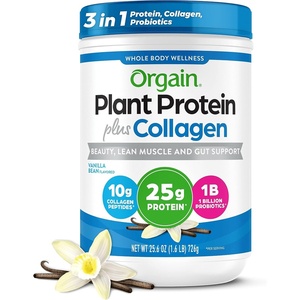 Orgain Organic 25g Protein + 10g Collagen Powder, Chocolate Fudge, 1.6lb(Vanilla)