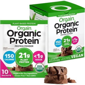 Orgain Organic Vegan 21g Protein Powder, Birthday Cake, 1.02 lb(Creamy Chocolate Fudge)