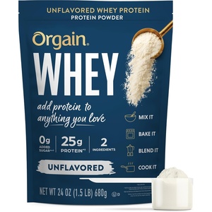 Orgain Unflavored 25g Whey Protein Powder, Non-GMO, 20 Servings, 24 Oz