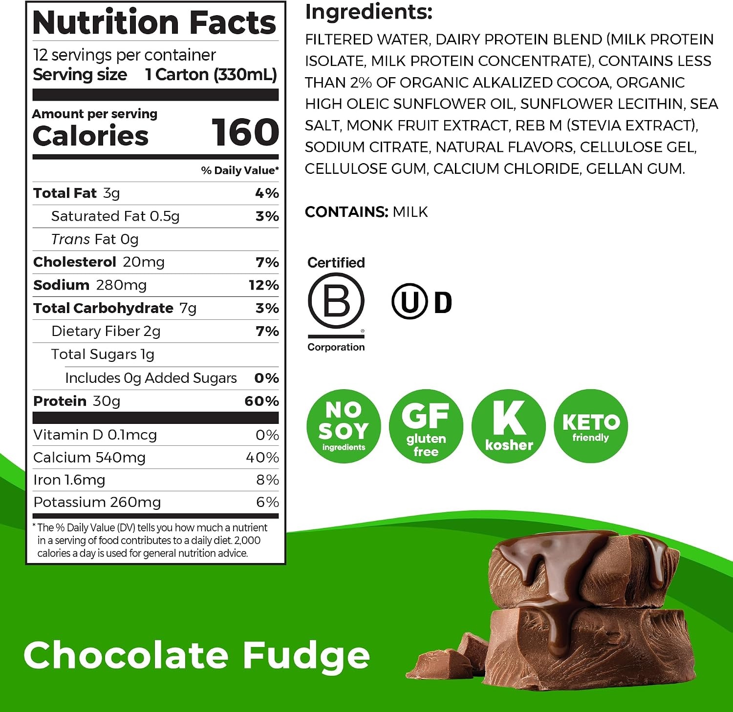 image:imageOrgain 30g High Protein Ready To Drink Shake Chocolate Fudge 11 Fl Oz Pack of 12 Orgain Organic 30g Vegan Protein Powder Vanilla 201 lb Packaging May Vary Bundle