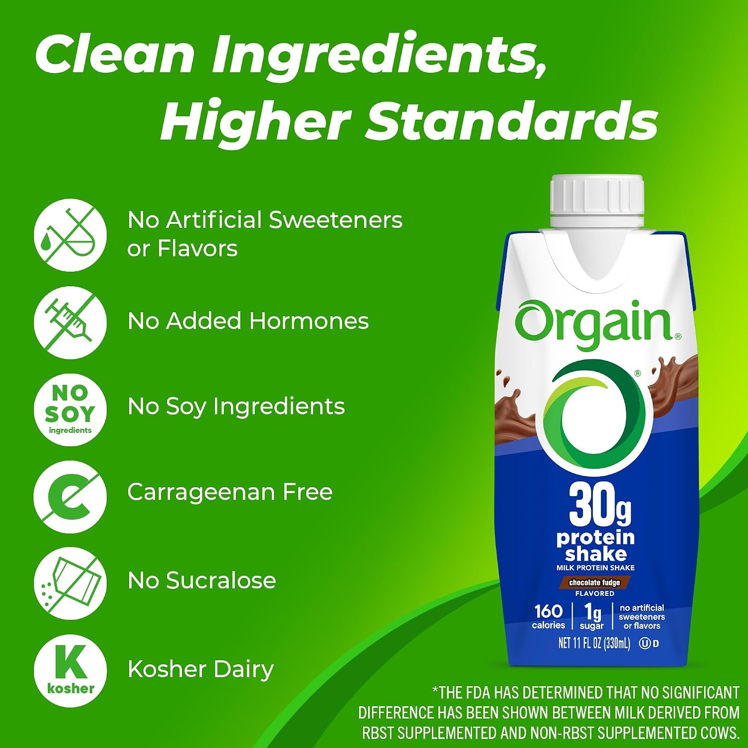 image:imageOrgain 30g High Protein Ready To Drink Shake Chocolate Fudge 11 Fl Oz Pack of 12 Orgain Organic 30g Vegan Protein Powder Vanilla 201 lb Packaging May Vary Bundle