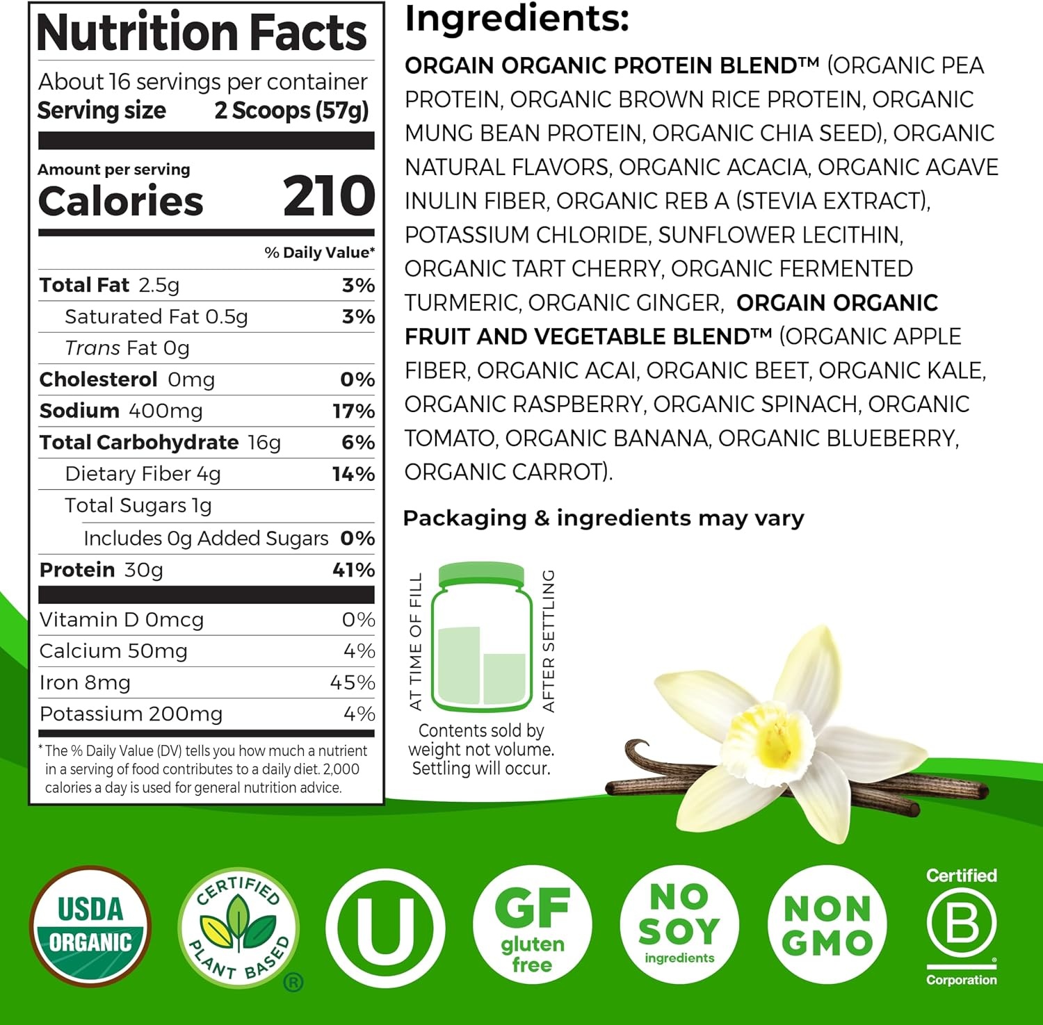 image:imageOrgain 30g High Protein Ready To Drink Shake Chocolate Fudge 11 Fl Oz Pack of 12 Orgain Organic 30g Vegan Protein Powder Vanilla 201 lb Packaging May Vary Bundle