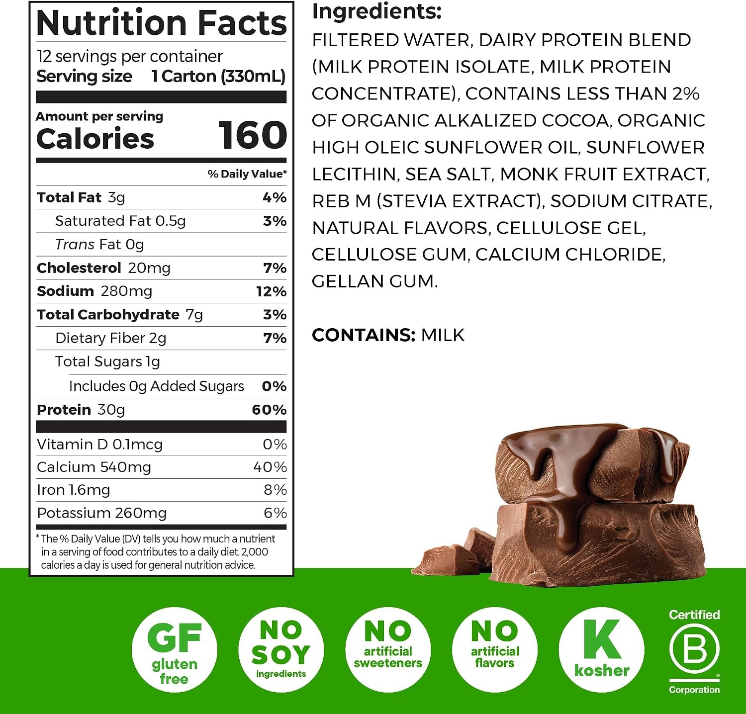 image:imageOrgain 30g High Protein Shake Bundle Chocolate Fudge amp Vanilla Bean 11 Fl Oz 2 Pack of 12 Dairy Isolate 6g BCAAs 1g Sugar Keto Friendly GlutenFree