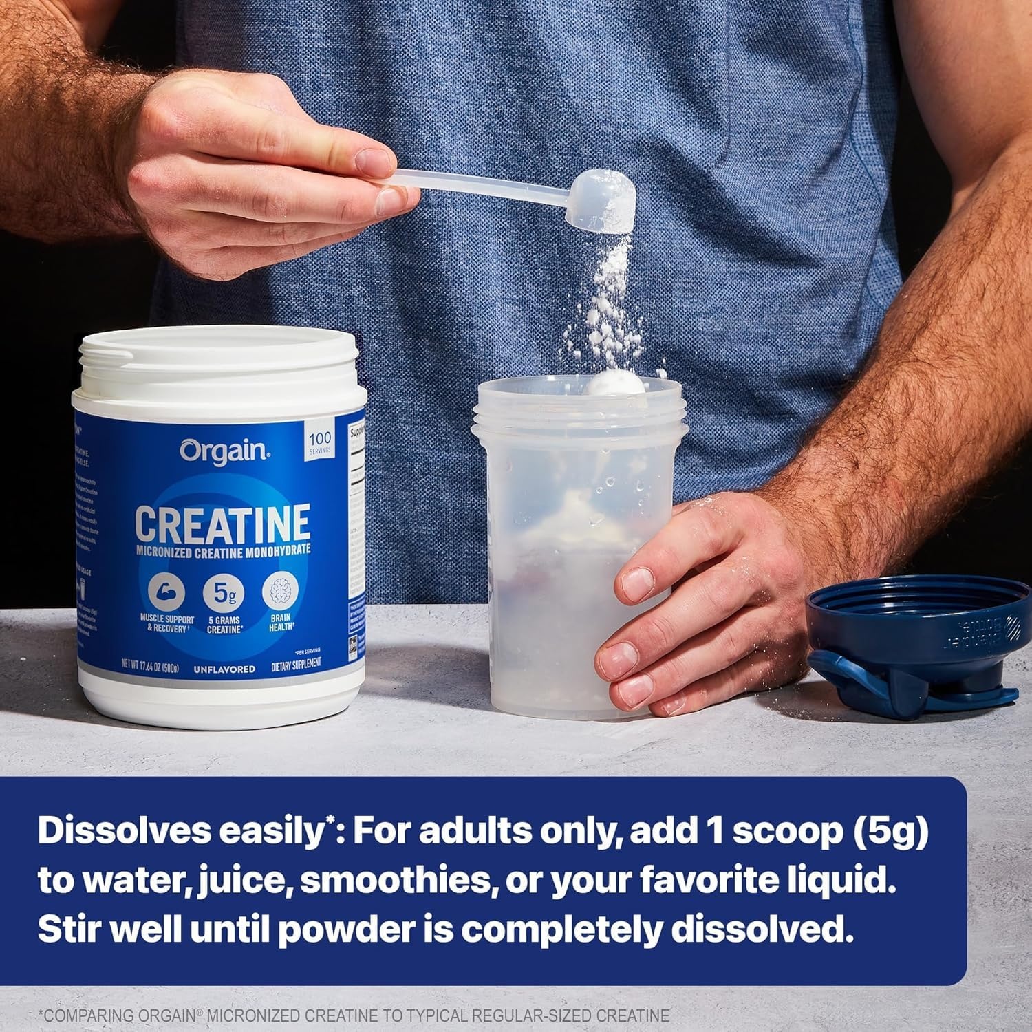 image:imageOrgain Creatine Monohydrate Powder 1764 Oz 100 Servings amp Organic Vegan Protein Powder Vanilla 201lb Bundle Muscle Growth amp Recovery Support