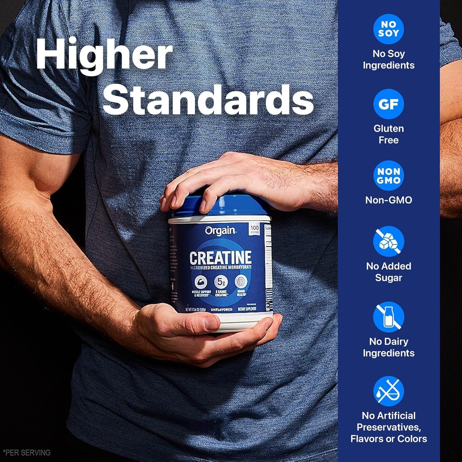 image:imageOrgain Creatine Monohydrate Powder 1764 Oz 100 Servings amp Organic Vegan Protein Powder Vanilla 201lb Bundle Muscle Growth amp Recovery Support