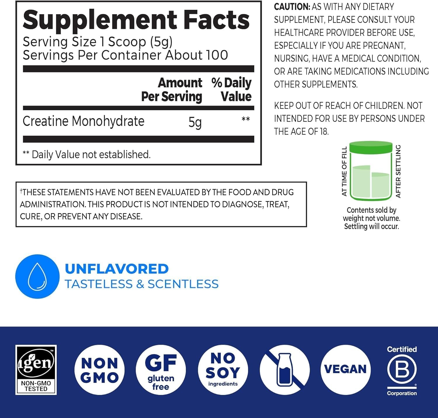 image:imageOrgain Creatine Monohydrate Powder 1764 Oz 100 Servings amp Organic Vegan Vanilla Bean Protein Powder 203 lb Bundle PlantBased Protein and Muscle Support