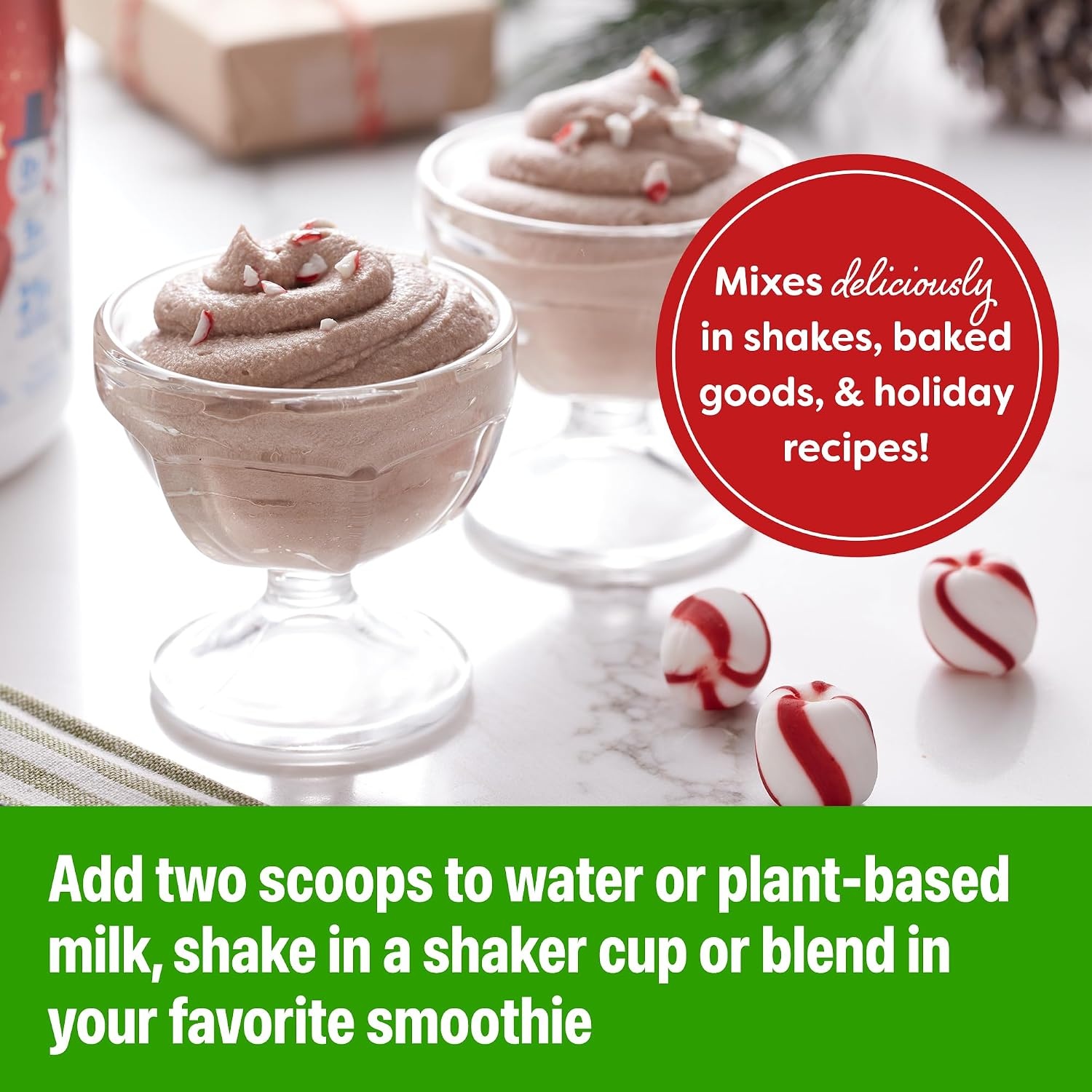 image:imageOrgain Organic Vegan 21g Protein Powder Peppermint Hot Cocoa 102 lb102 Pound Pack of 1