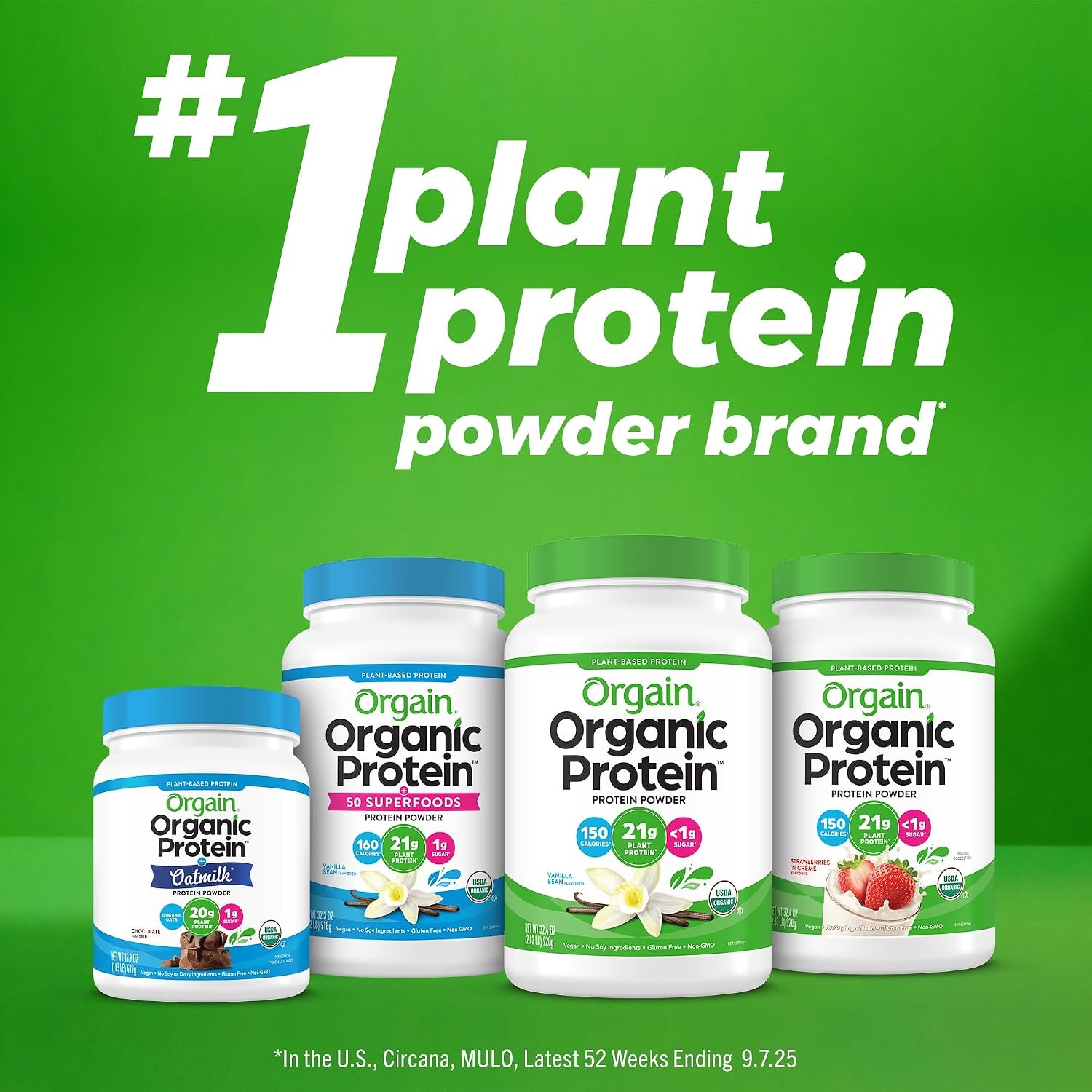 image:imageOrgain Organic Vegan 21g Protein Powder Peppermint Hot Cocoa 102 lb102 Pound Pack of 1