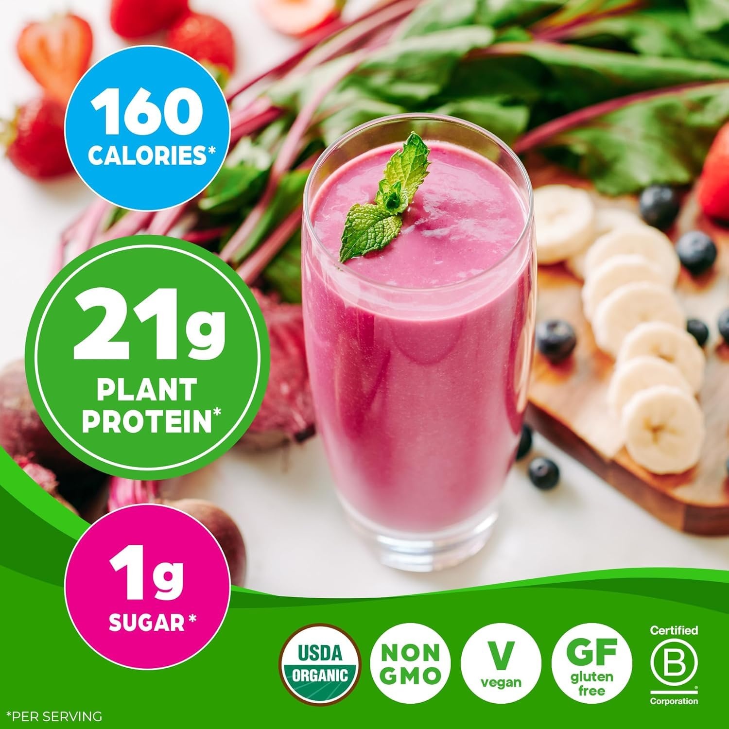 image:imageOrgain Organic Vegan Protein 50 Superfoods Powder Bundle Creamy Chocolate Fudge amp Vanilla Bean 21g Plant Based Protein 202 lb Each