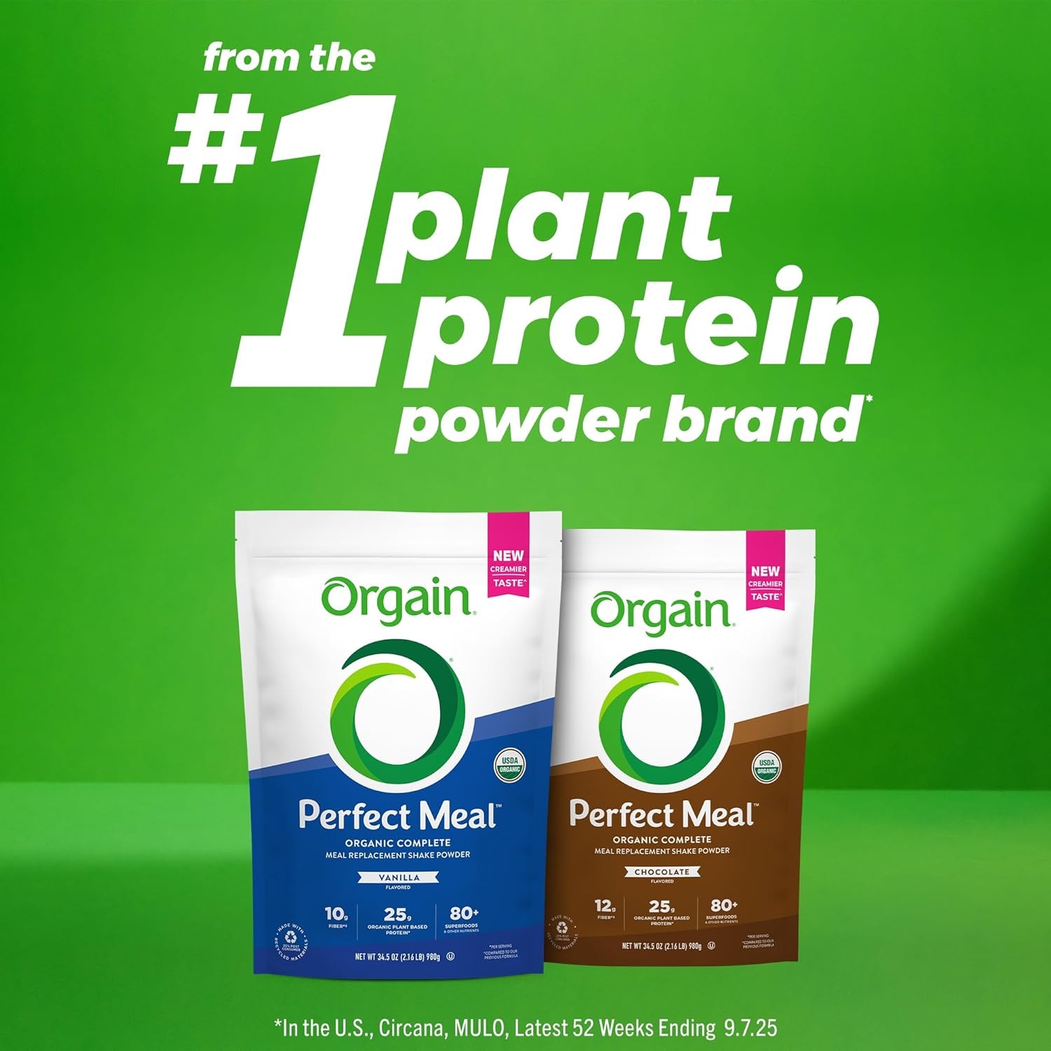 image:imageOrgain Perfect Meal Organic Vegan Meal Replacement Protein Powder Vanilla 25g Plant Based Protein 80 Superfoods 1B Probiotics amp 10g Fiber Adaptogens amp Ashwagandha 216lbVanilla