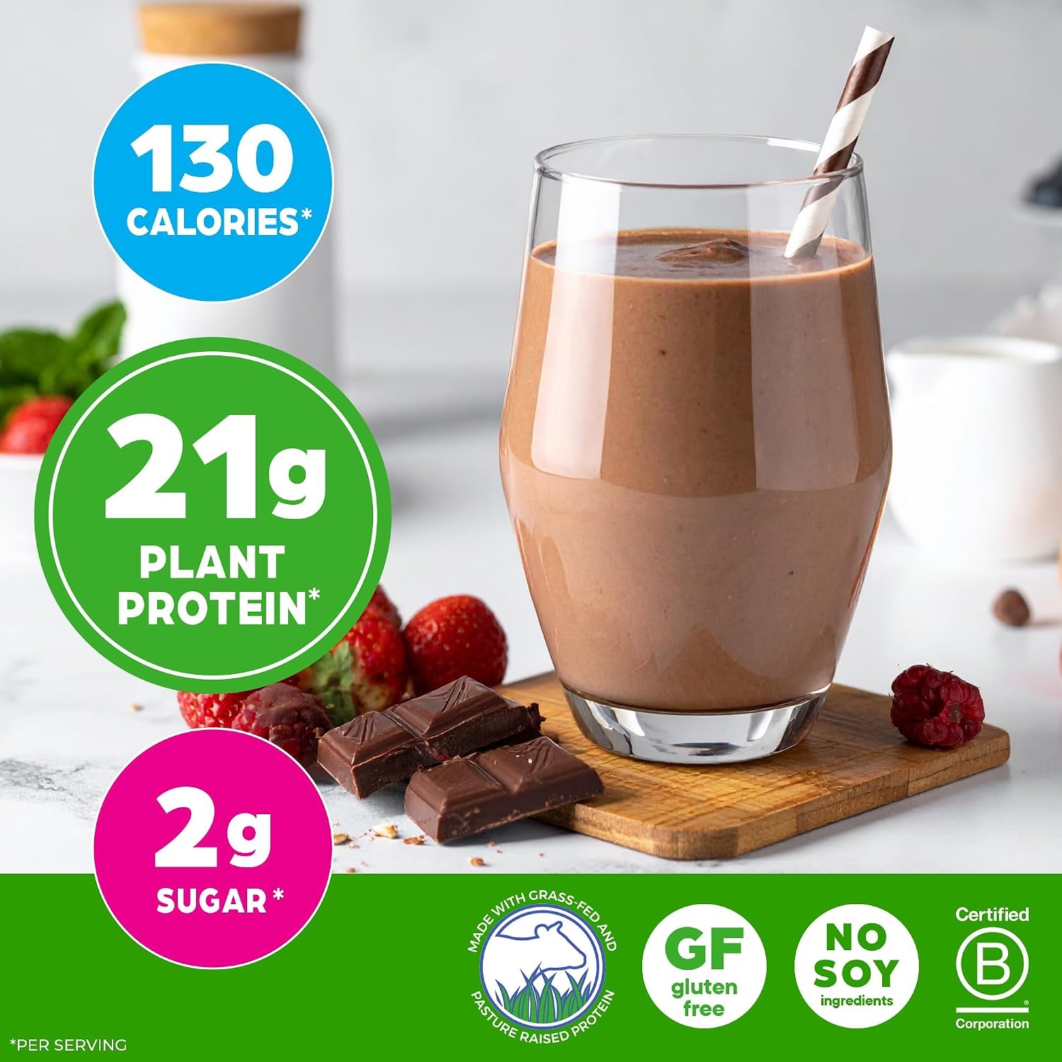 image:imageOrgain Whey Protein Powder Vanilla Bean 21g Grass Fed Dairy Protein 5g BCAAs 3g Prebiotic Fiber No Sugar Added No Added Hormones Gluten Free Kosher for Shakes amp Smoothies 182lbCreamy Chocolate Fudge